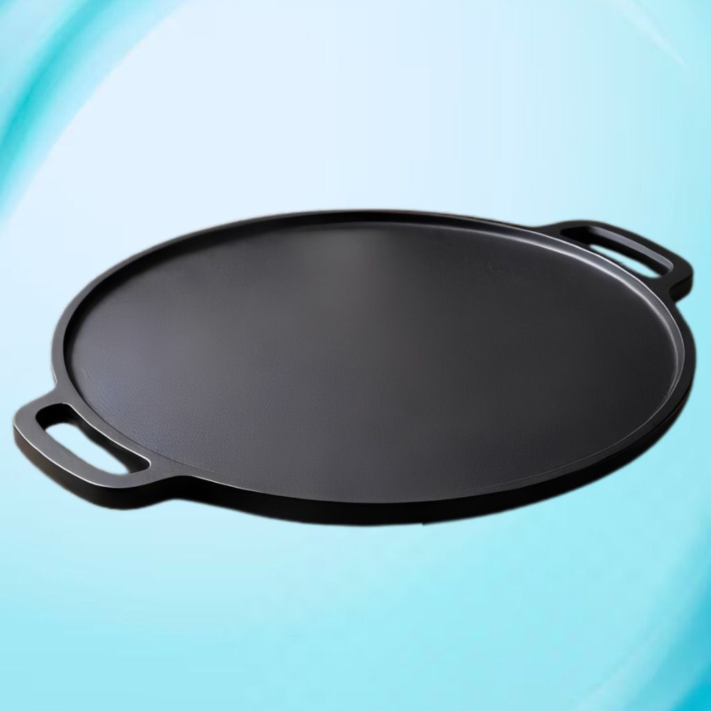 Premium Flat Surface Cooking Plate with Dual Handles Tawa 30 cm diameter with Lid-image-8
