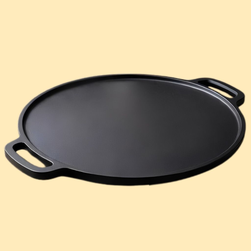 velvora Elite Flat Cooking Griddle for Traditional Food Preparation Tawa 30 cm diameter with Lid-picture-35