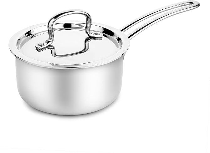 dog boss Stainless Steel Saucepan with Lid – Boiling Pan for Milk, Tea, Water & Soup Sauce Pan 14 cm diameter with Lid 1.2 L capacity-picture-10