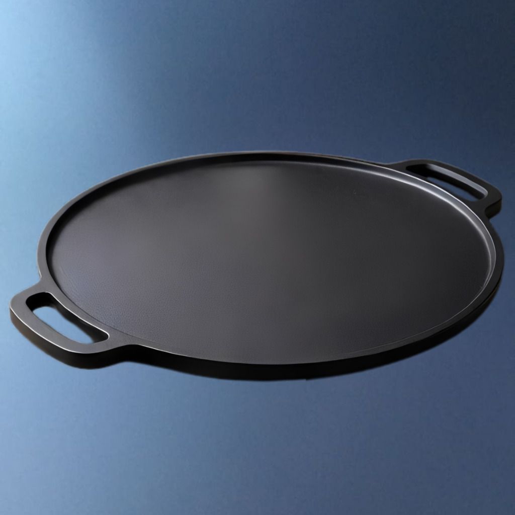 Professional Grade Flat Griddle for Everyday Kitchen Cooking Tawa 30 cm diameter with Lid-image-5