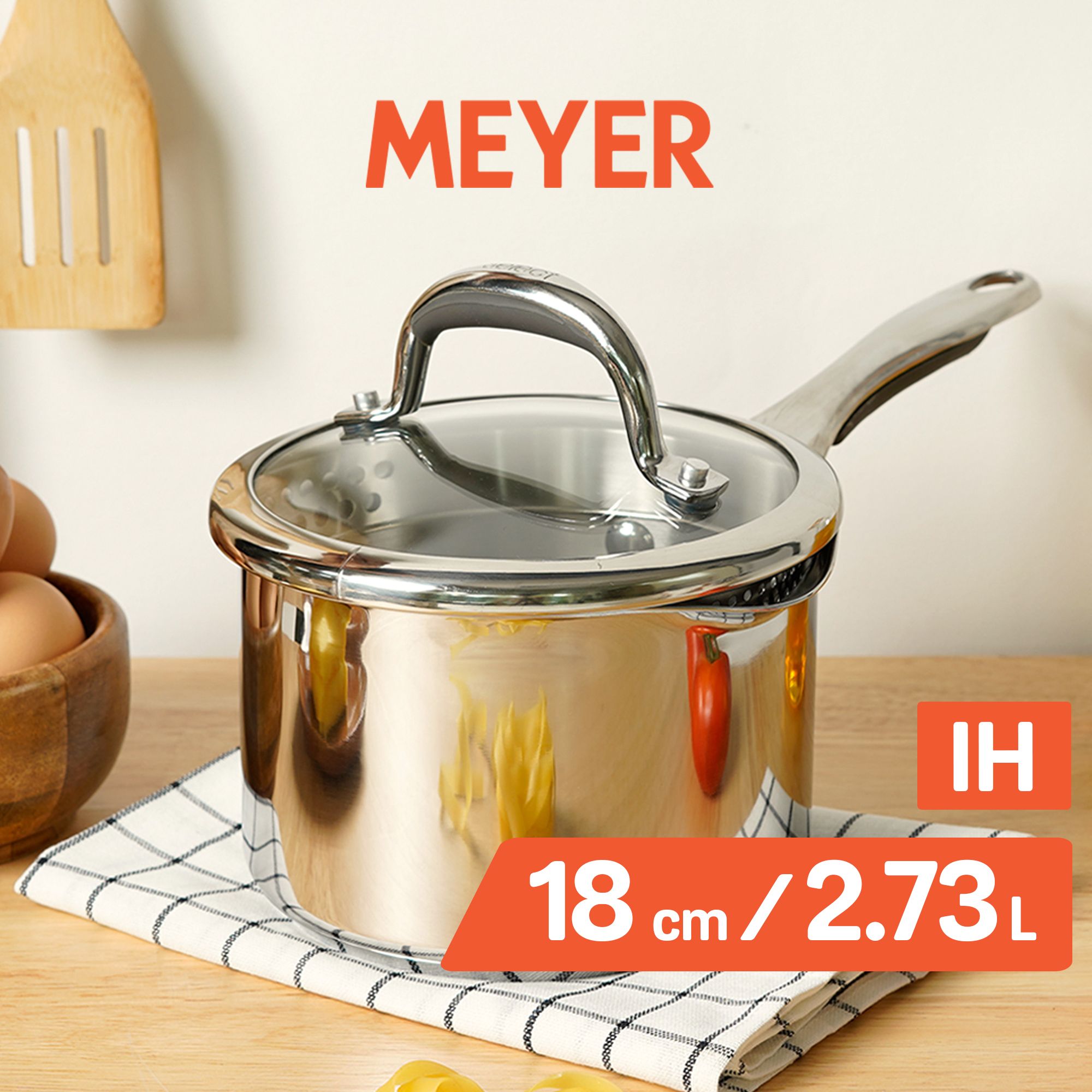Select Nickel Free Stainless Sauce Pan 18 cm diameter with Lid 2.73 L capacity-image-49