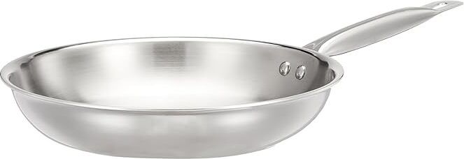 sukh dham Stainless Steel Frying Pan Fry Pan 28 cm diameter 2 L capacity-picture-0