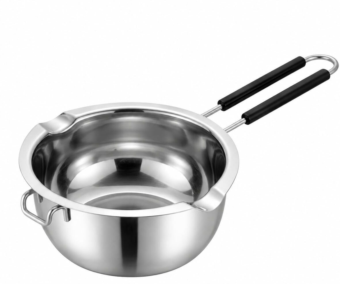 dhvyant mart Double Boiler Melting Pot For Chocolate, Candy, Candle, Soap And Wax Coffee Pan 9 cm diameter 0.6 L capacity-picture-5