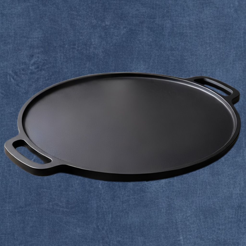 Heavy Duty Round Griddle for Fast Heat Distribution Tawa 30 cm diameter with Lid-image-17