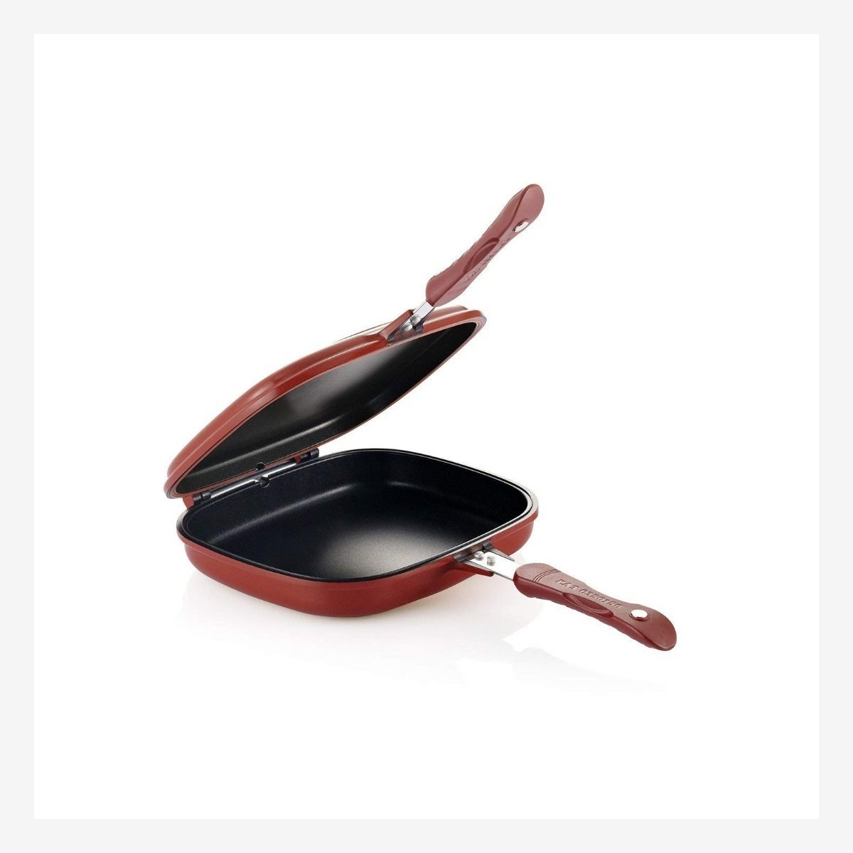 Double-Side Foldable Ceramic Coating Non-Stick Grill Happy Call Frying Pan.10 Fry Pan 43 cm diameter with Lid 1 L capacity-image-24