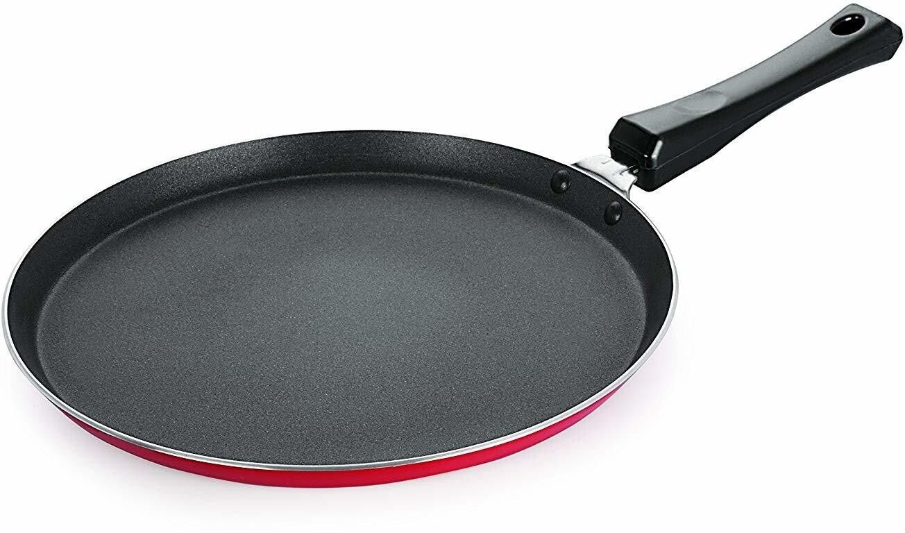 Non-Stick Aluminium Non Induction Base Gas Friendly Flat Dosa Tawa Tawa 27.6 cm diameter