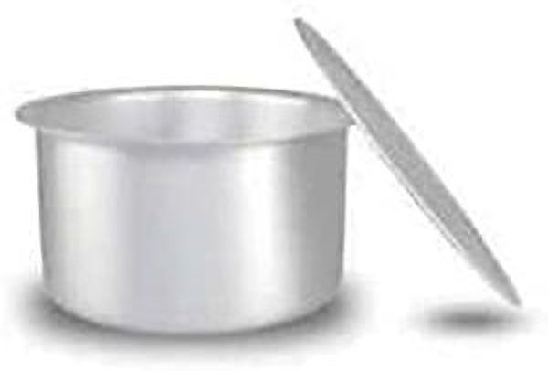 Aluminium Patila/Bhagona/Tapeli/Handi/Pot/Tope with LID Flat Pan 23 cm diameter with Lid 5 L capacity-image-21