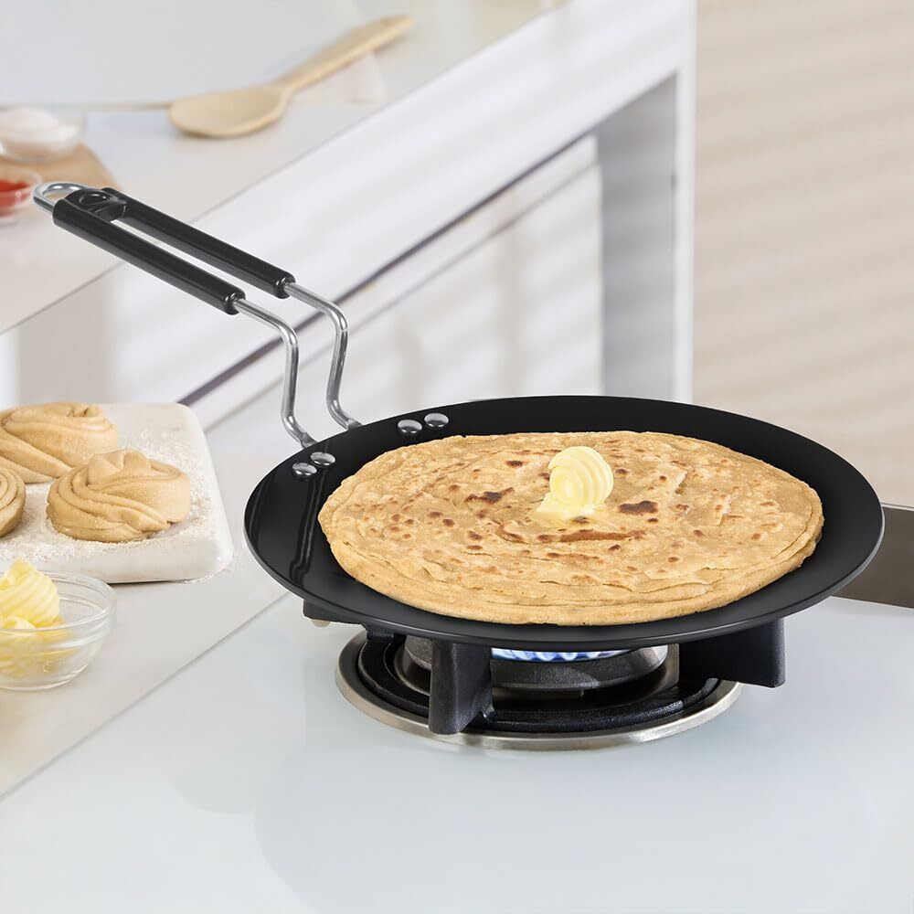 borosil 22 cm Concave Tawa, Hard Anodized Aluminium Grade 3003, Even Heat Distribution Tawa 22 cm diameter-picture-42