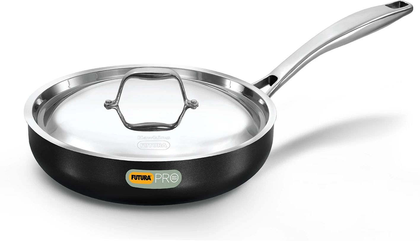 Futura Pro Nonstick Frying Pan with Stainless Steel Lid (PNF22S) Fry Pan 22 cm diameter with Lid 2 L capacity-image-46