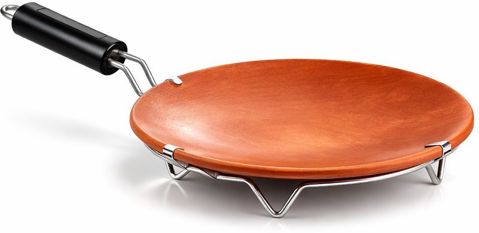 Terracotta Clay Cooking Pan Roasting Pan 24 cm diameter 1 L capacity