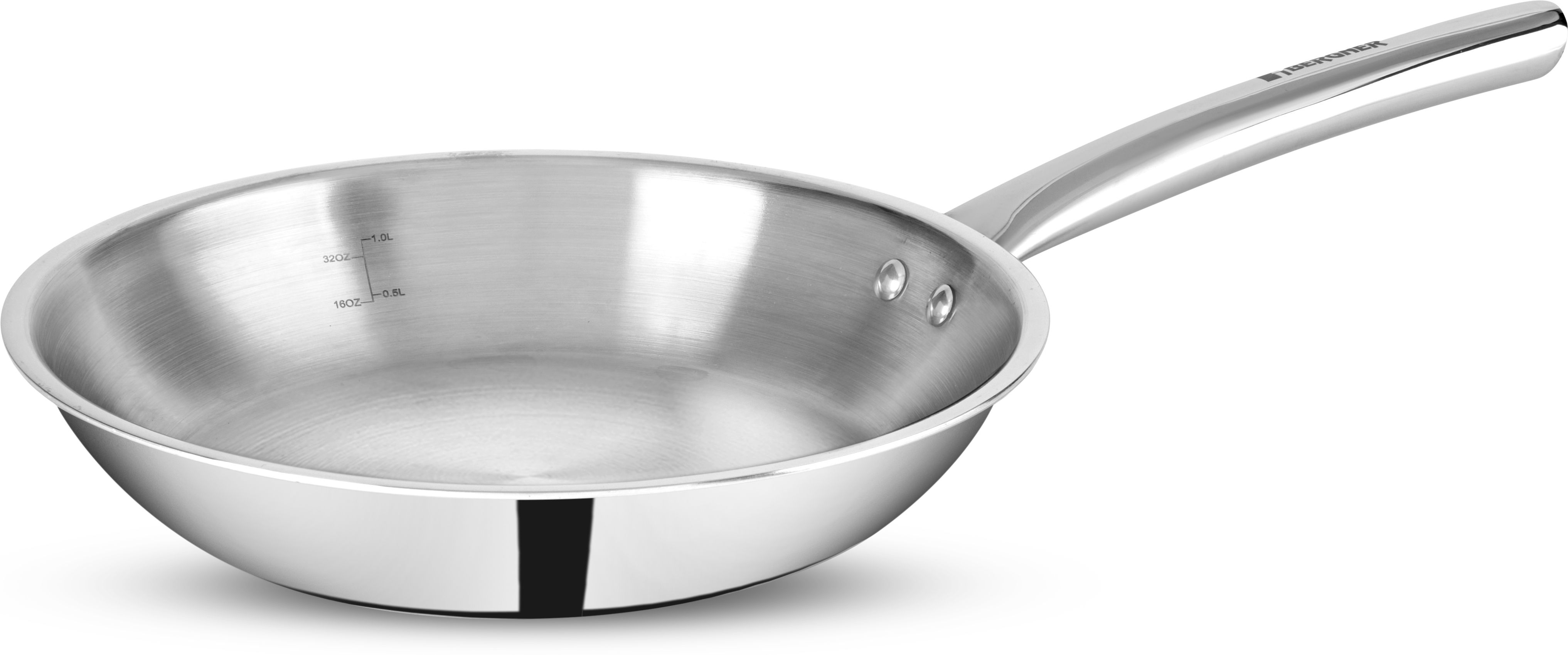 bergner Tripro Triply Stainless Steel Fry Pan 20 cm diameter 0.65 L capacity-picture-32