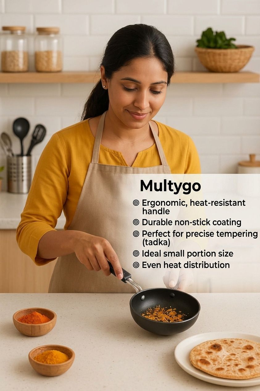MULTYGO Daily Tadka Pan 03 Fry Pan 11 cm diameter 0.3 L capacity-picture-35