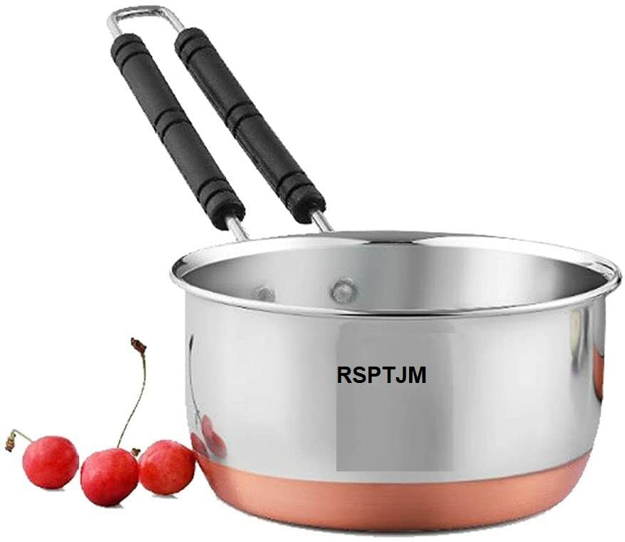 Stainless Steel Copper Bottom Induction Base Sauce Pan with Handle pack of 1 Sauce Pan 25 cm diameter 1.5 L capacity-image-11