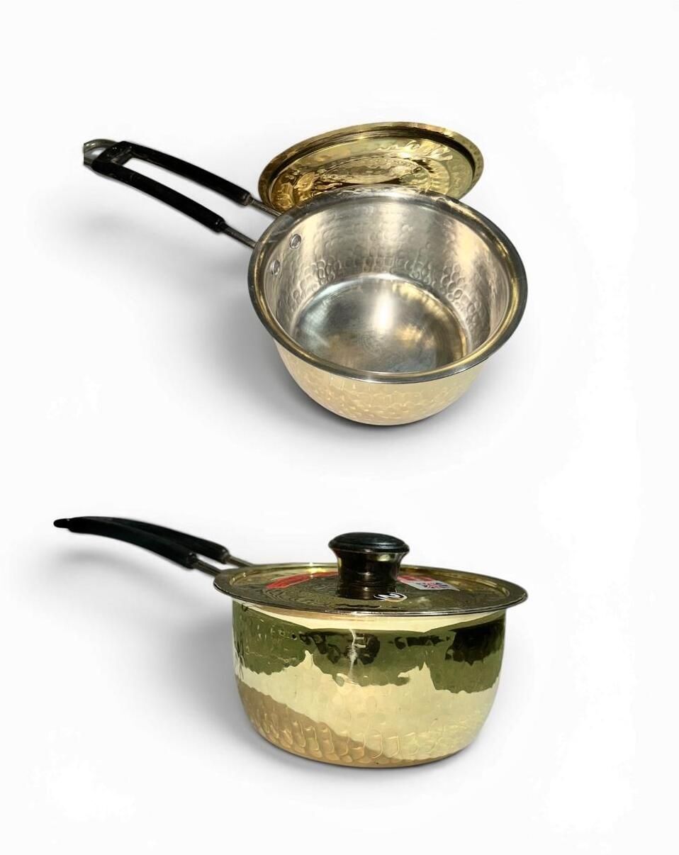 HERITAGEX Premium Saucepan Tin coated Hammered Design With Lid Sauce Pan 19 cm diameter with Lid 2.5 L capacity-image-3