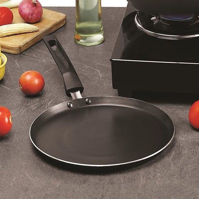 BLAL Non Stick Dosa Tawa with Handle, 270mm ,Aluminium, Black Flat Pan 27 cm diameter 1.5 L capacity-image-21