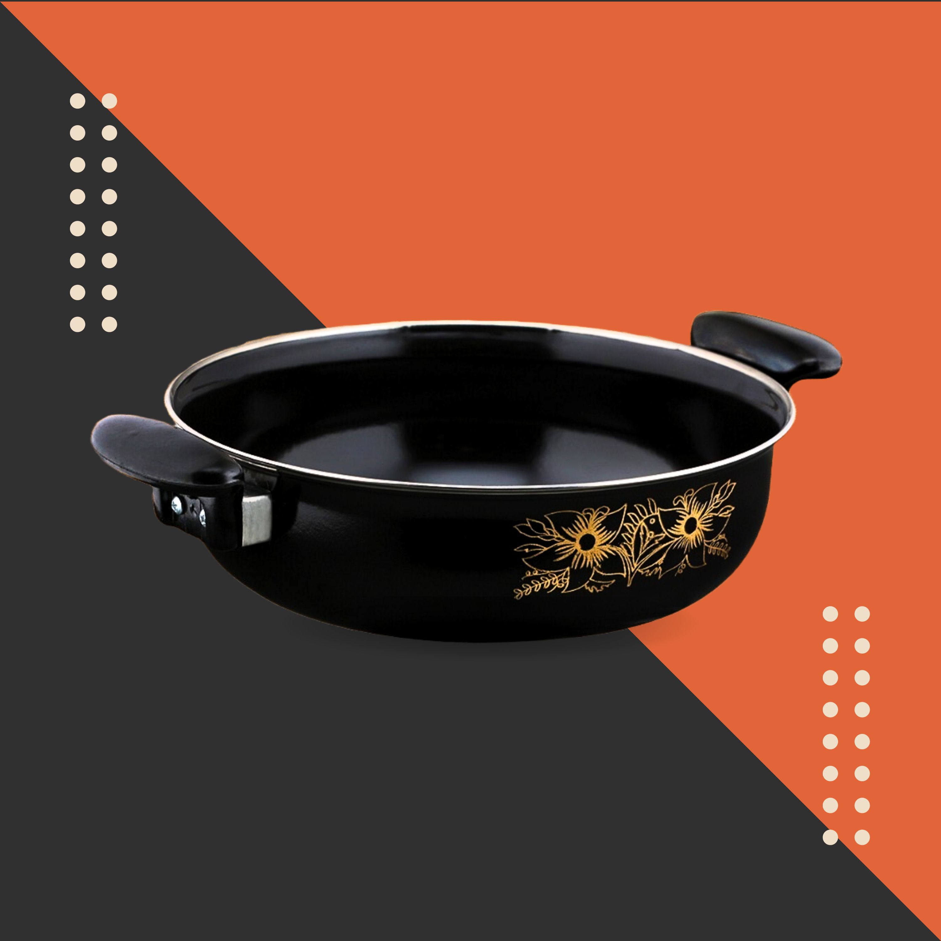 kashvi Non Stick Kadhai (Black / 3.5 L) -01- Induction Bottom Non Stick Tawa 27 cm diameter-picture-22