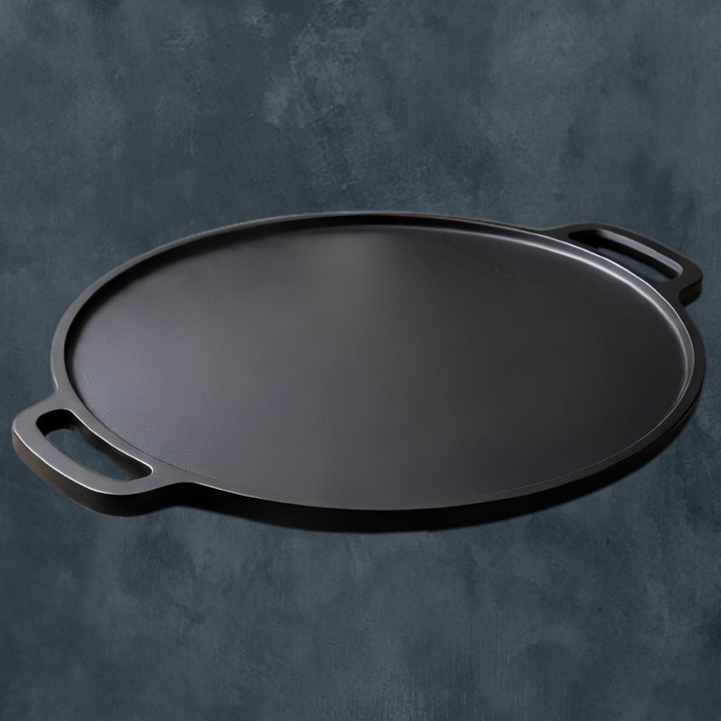 velvora Elite Heavy Base Flat Cooking Plate for Home Chefs Tawa 30 cm diameter with Lid-picture-33
