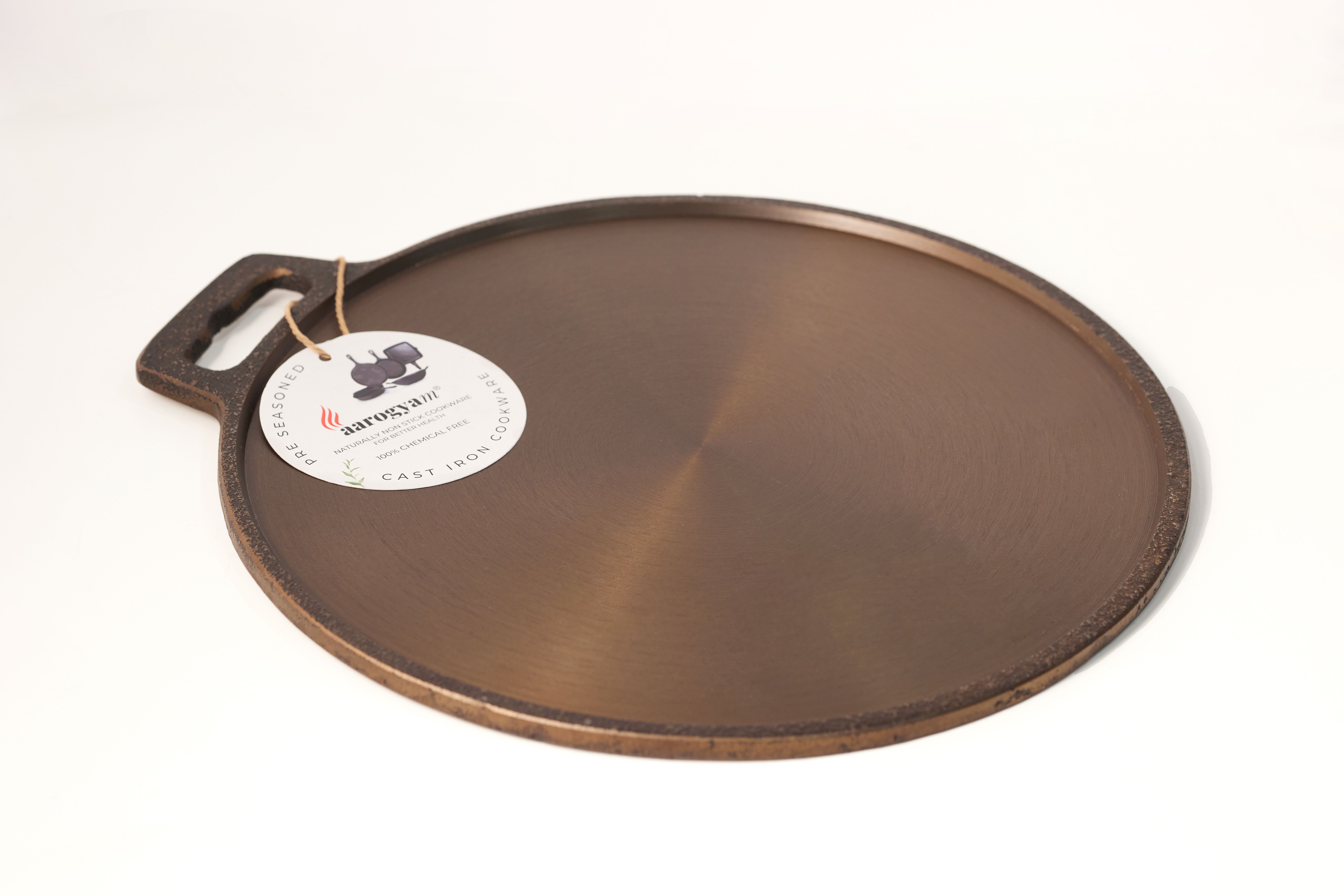 aarogyam Cast Iron Dosa Tawa Single Handle, Pre-Seasoned, 12 Inch Diameter Tawa 30 cm diameter-picture-13