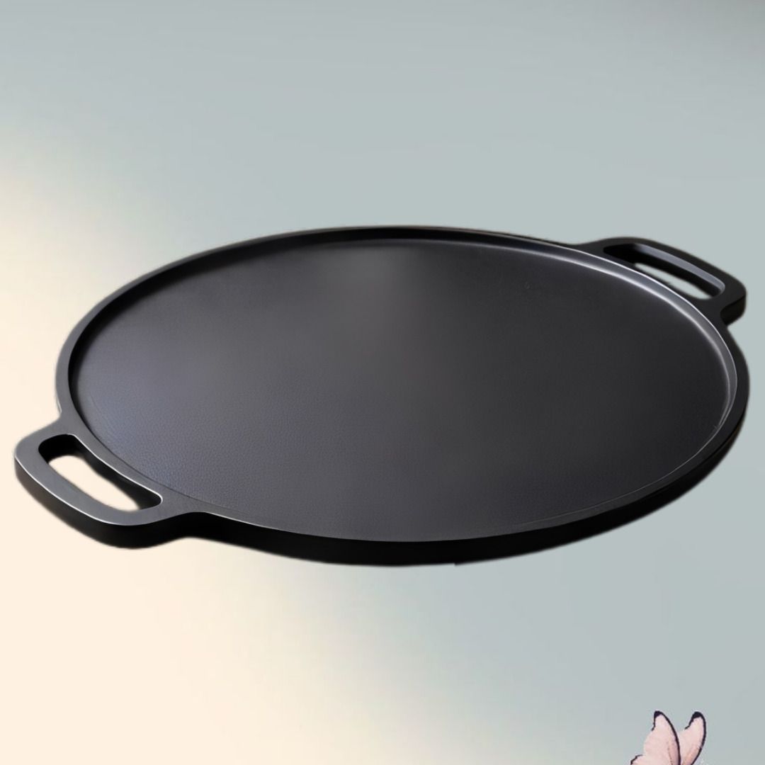 velvora Elite Heavy Base Flat Kitchen Griddle Tawa 30 cm diameter with Lid-picture-45