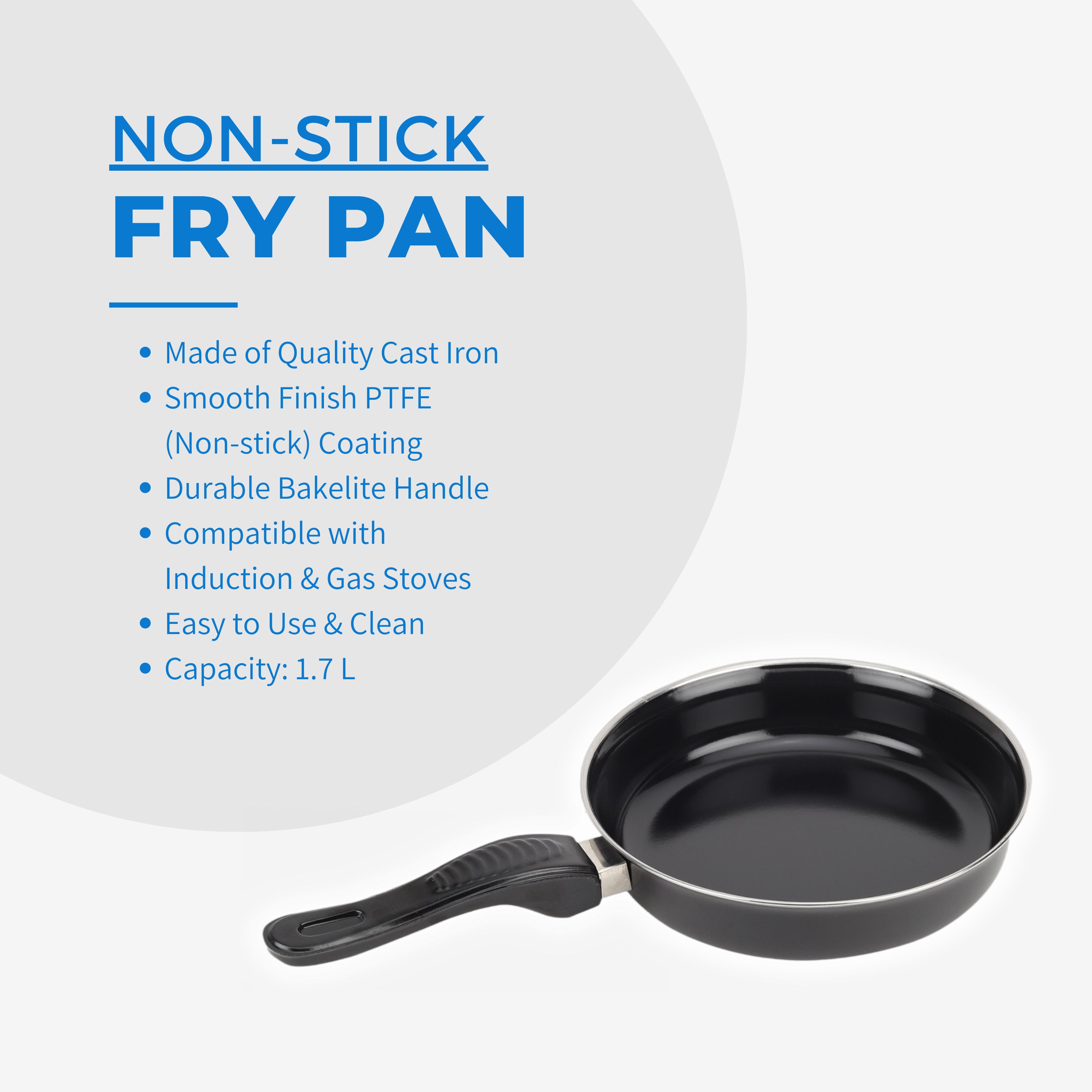 Ultimate Kitchen Non-Stick Cookwares - Fry Pan - Fry Pan 21.5 cm diameter 1.7 L capacity-image-39