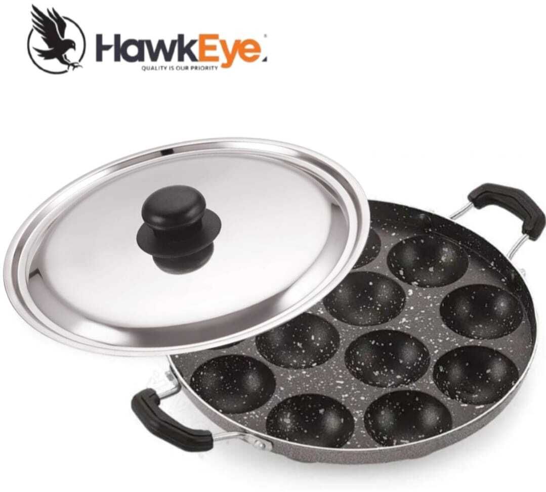 Granite Non-Stick 12 Cavity Appam,Paddu,Mini Idli Maker | Durable & Easy Clean with Lid 0.5 L capacity 23 cm diameter-image-32