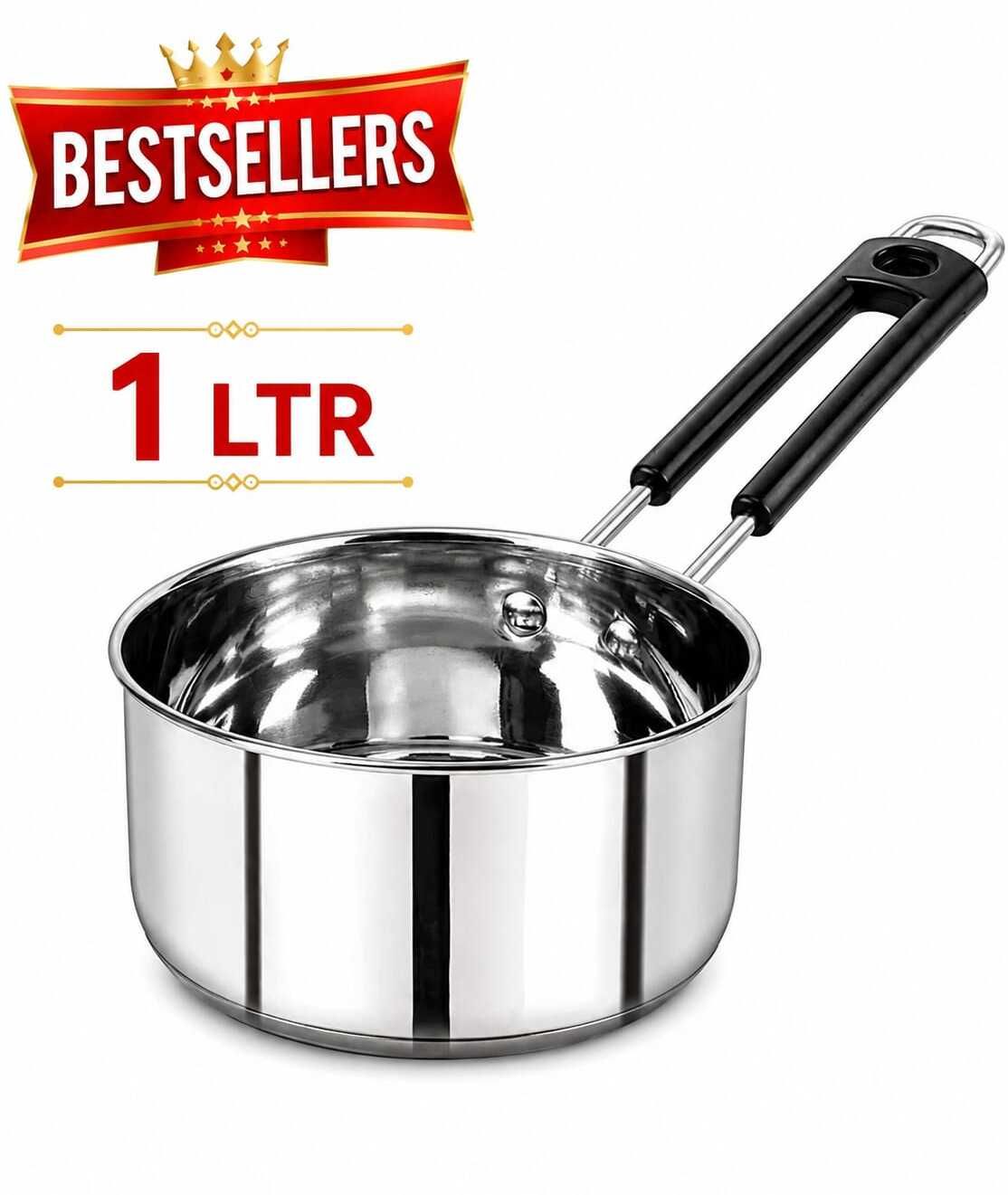 Sauce Pan For Tea, Milk, Coffee, Boiling Water Tea Pateli Bhagona Coffee Pan 17 cm diameter 1 L capacity-image-17