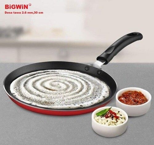kitchen plus Non Stick Regular Gas Stove Compatible Dosa Tawa (28 cm /285 mm/12 Inches) (2.6mm Thickness) Tawa 28 cm diameter (Aluminium, Non-stick) Tawa 285 cm diameter (Aluminium, Non-stick) Tawa 285 cm diameter