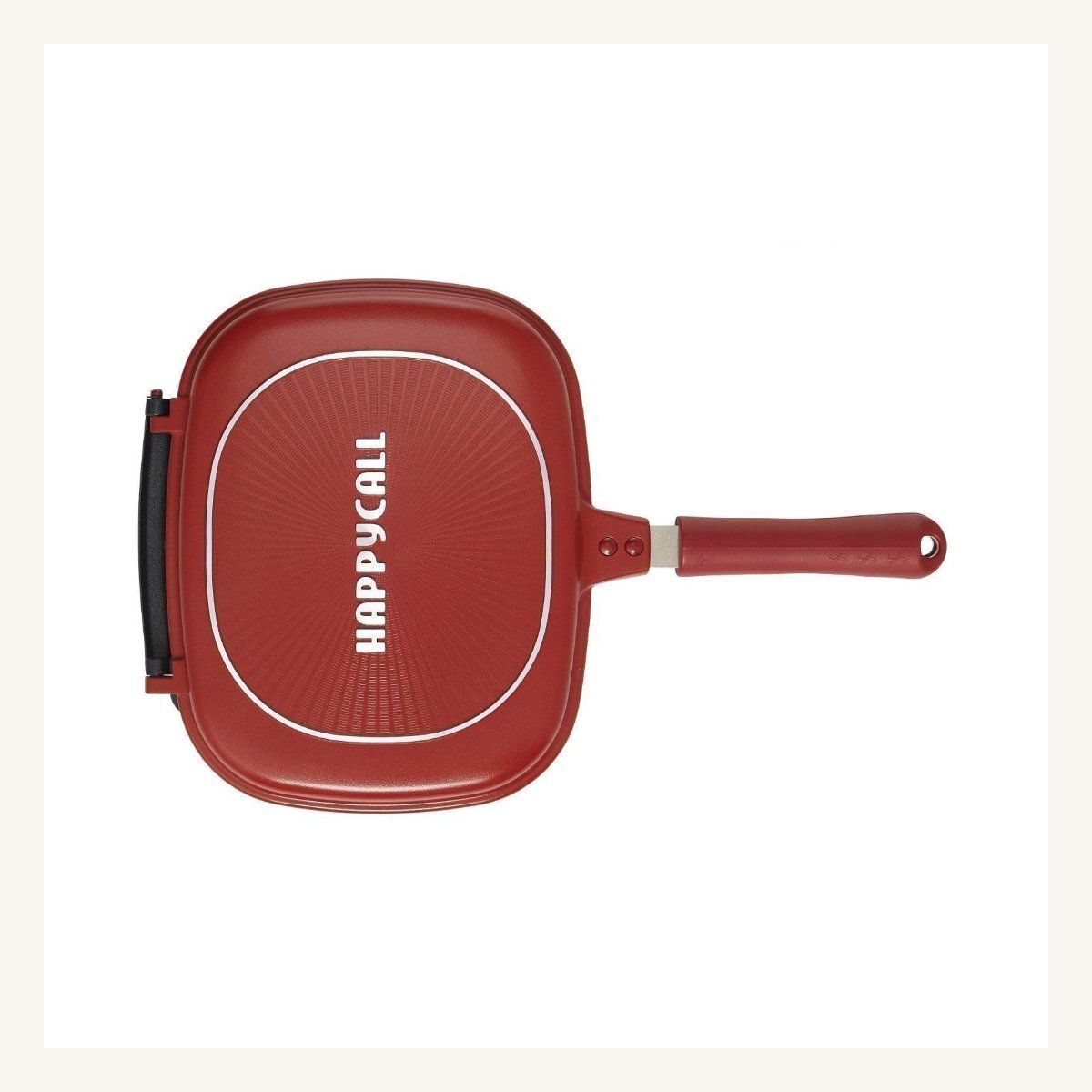 Double-Side Foldable Ceramic Coating Non-Stick Grill Happy Call Frying Pan.15 Fry Pan 43 cm diameter with Lid 1 L capacity-image-25