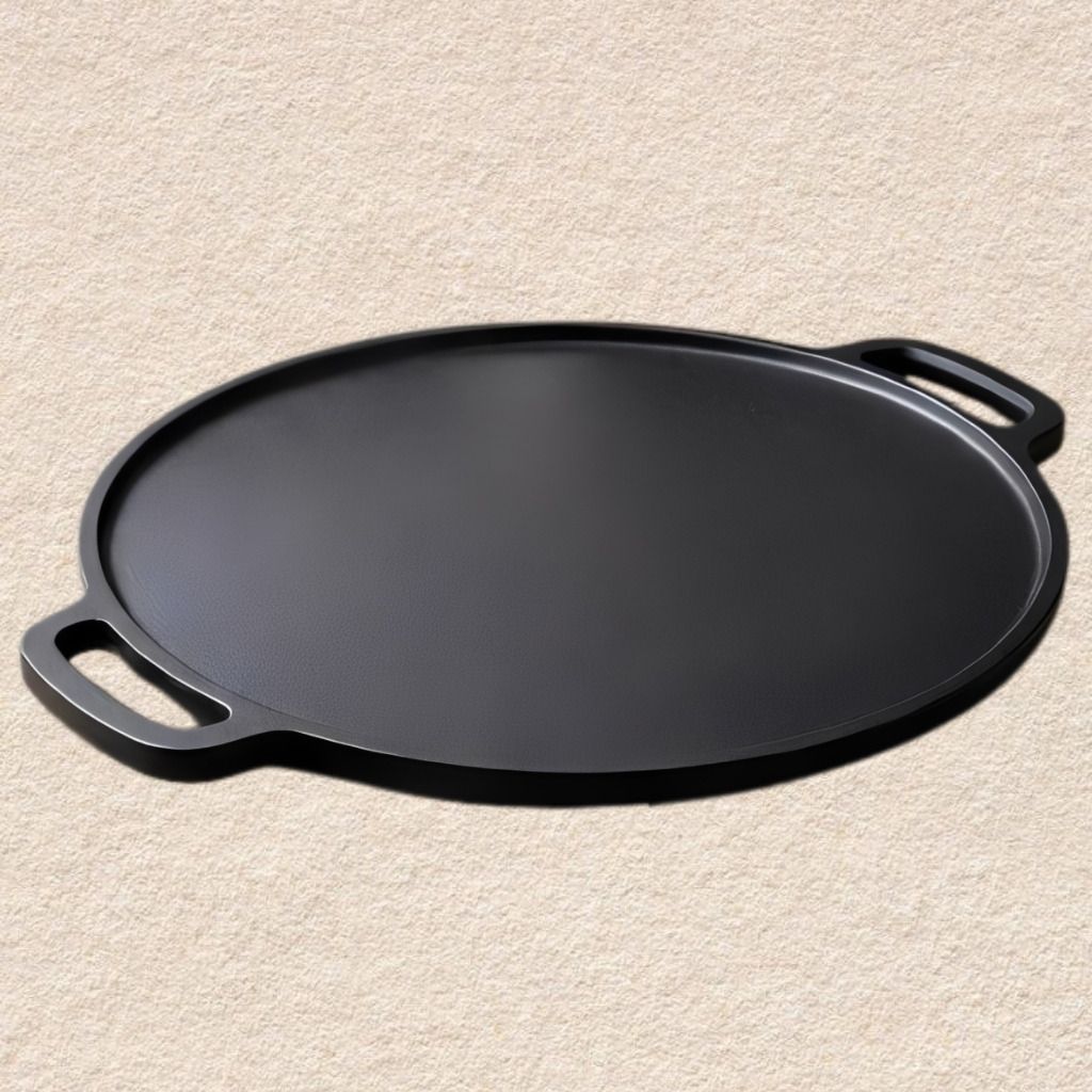 velvora Heavy Gauge Flat Cooking Plate for Daily Kitchen Performance Tawa 30 cm diameter with Lid-picture-46