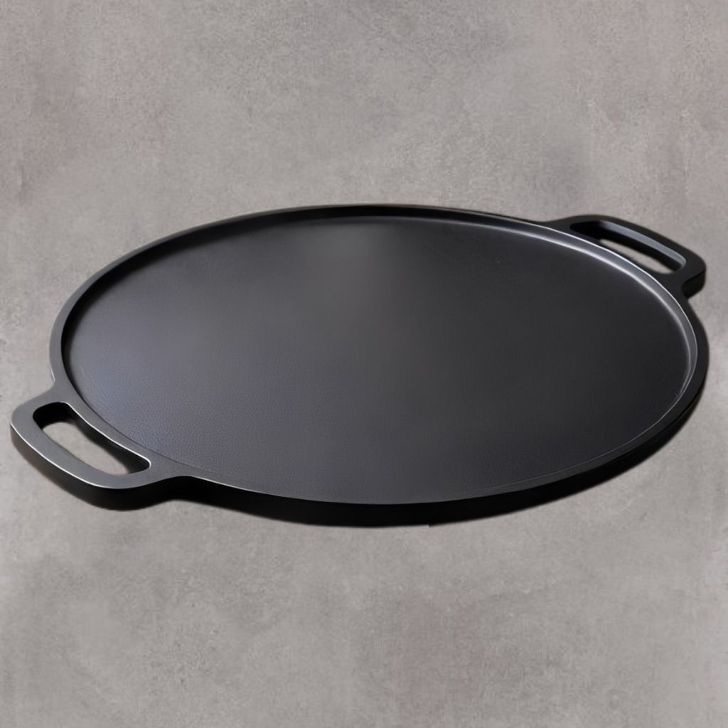 Round Flat Tawa with Strong Double Side Handles Tawa 30 cm diameter with Lid-image-37