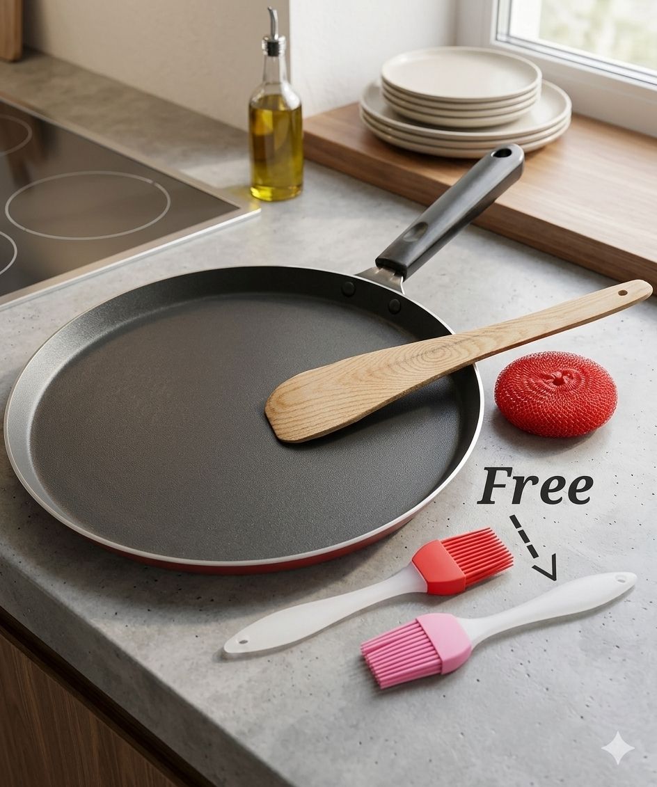 INDUCTION BASE NON STICK DOSA TAWA Tawa 13 cm diameter-image-14