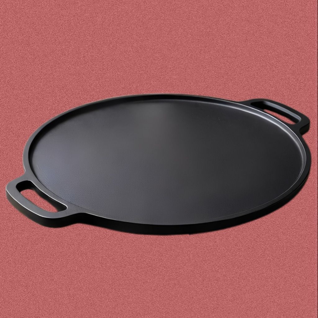 velvora Heavy Duty Flat Kitchen Pan for Home and Outdoor Cooking Tawa 30 cm diameter with Lid-picture-30