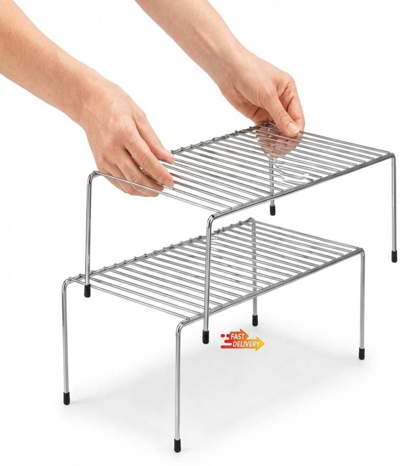 Plate Kitchen Rack Stainless Steel Kitchen Utility Stand | Single Layer Multipurpose Organizer Steel-image-35