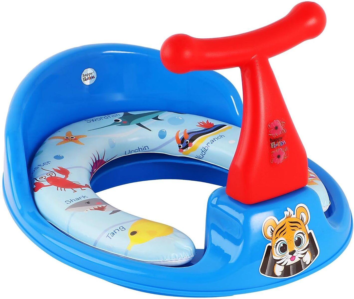 Baby Toilet Training Seat with Padded Cushion & Front Support Handle Potty Seat-image-11