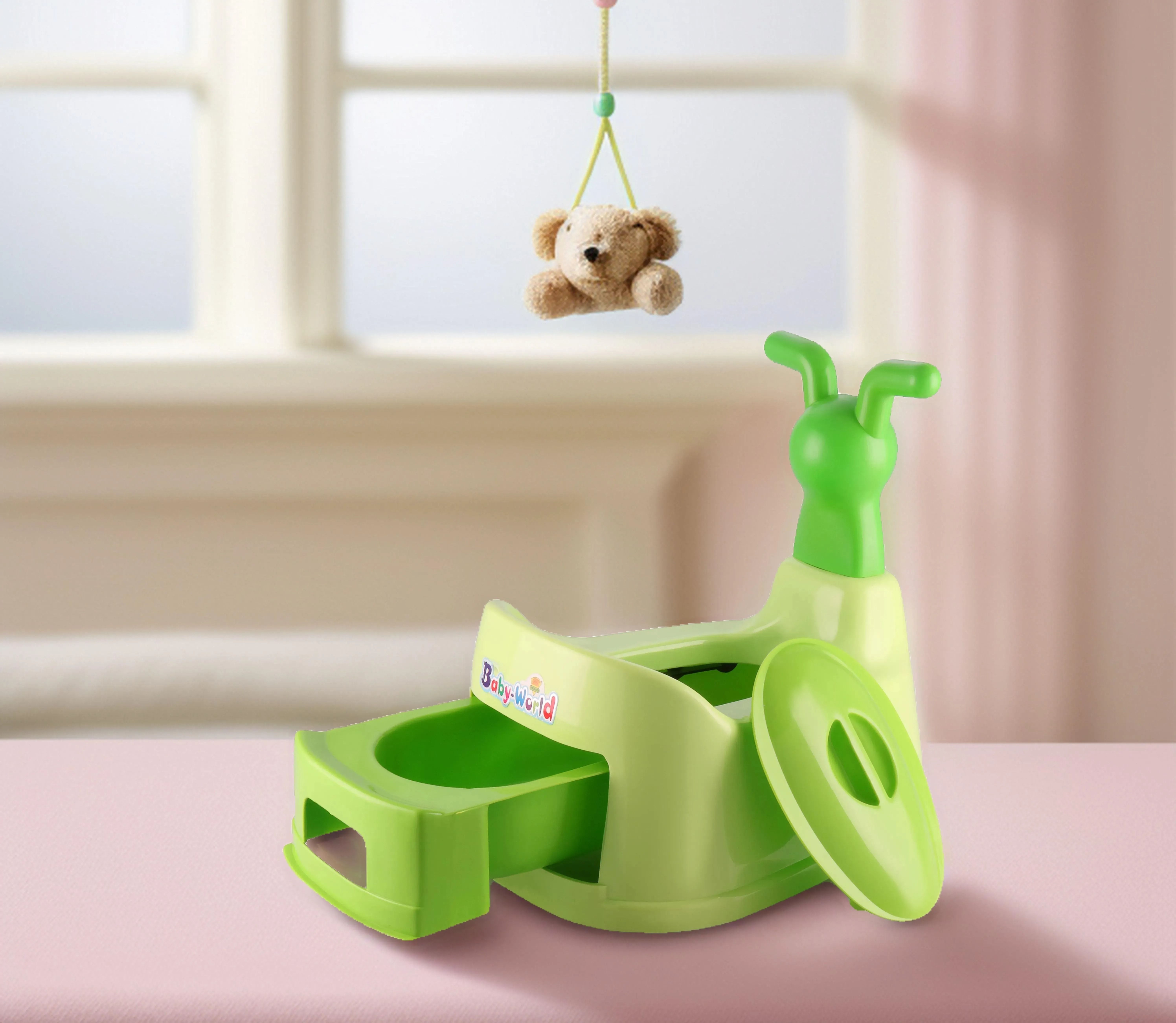 nabhya Toilet Trainer Baby Potty Seat Cartoon Face with Removable Tray & Closing Lid Baby World Potty Seat-picture-28