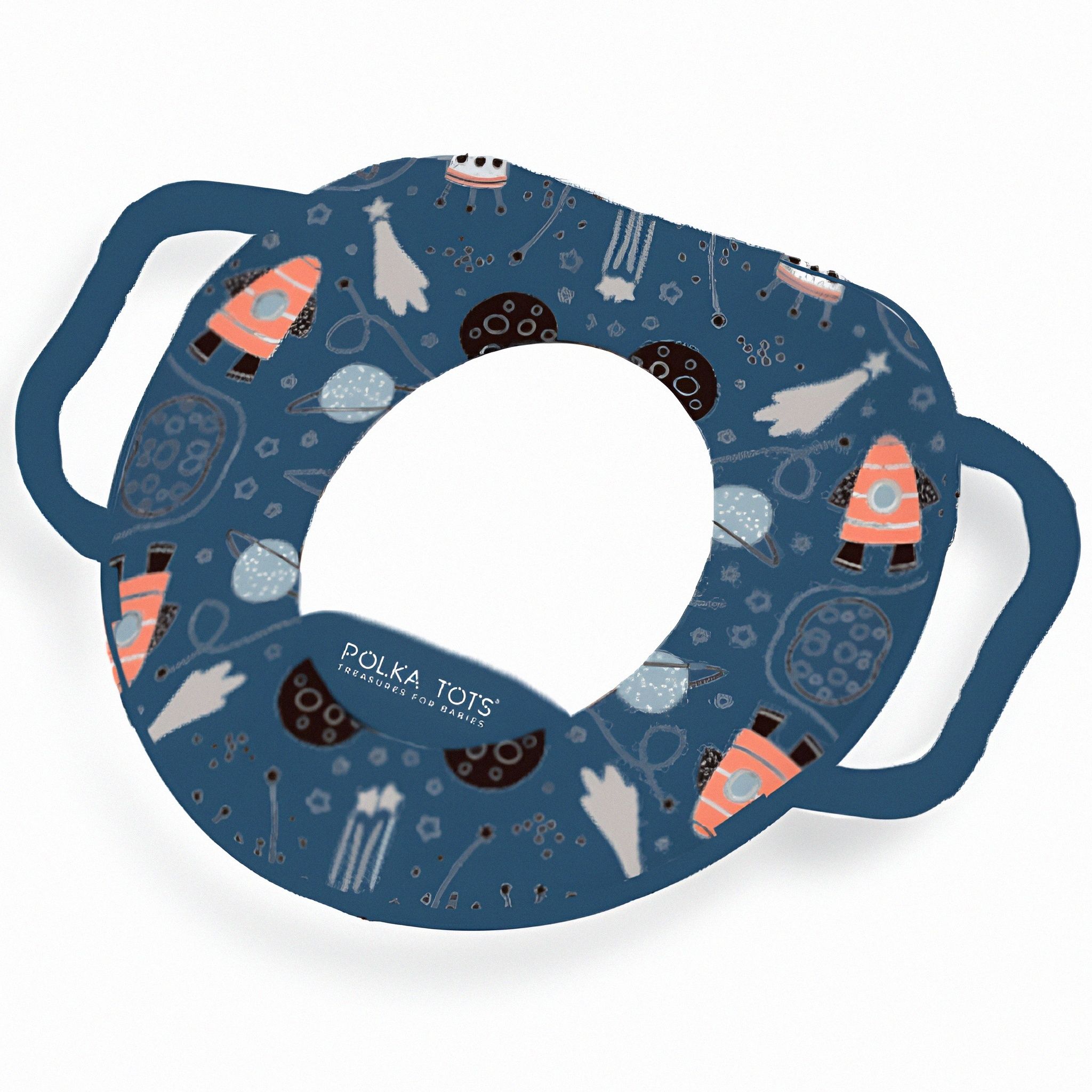 Space Design Blue Potty Seat with Handle, Suitable for Potty Training of Baby Potty Seat-image-7