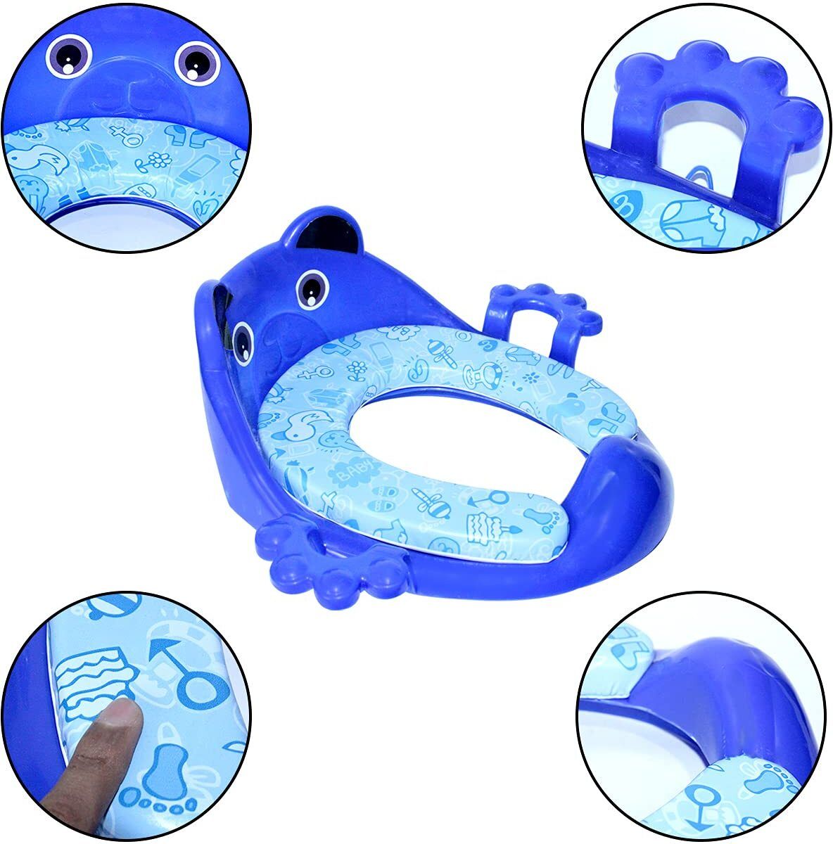 czech Soft Cushion Durable Potty Seat with Support Handles for Kids ZX25 Potty Seat-picture-29