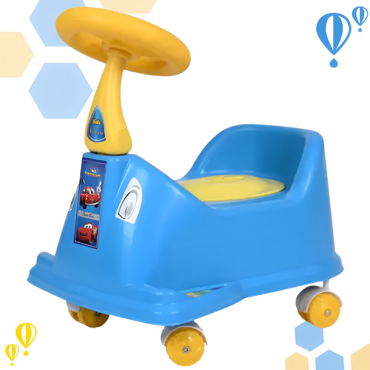 Rider Potty Chair with Wheels and Removable Tray with Cover Handle bar Potty Box