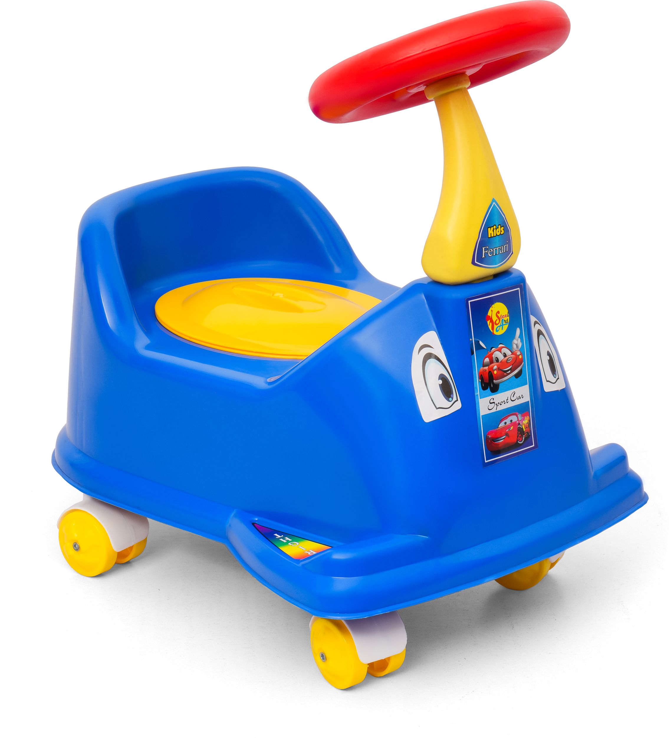 3in1 Scooter with Wheels and Removable Tray with cover Handle bar Potty Box-image-25