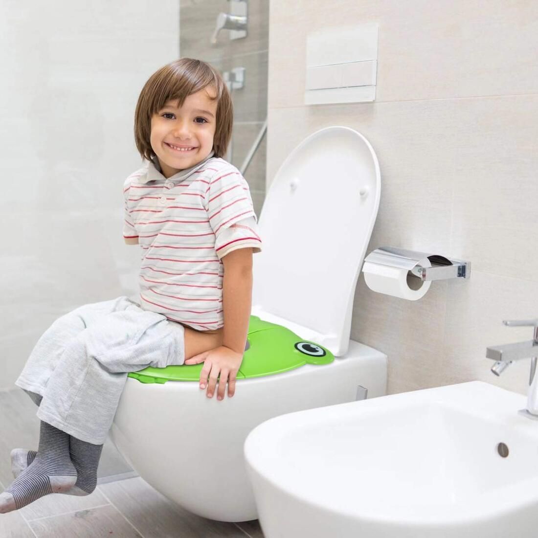 finner Foldable Baby Toilet Training Seat with Non-Slip Pads, Portable Travel Potty Potty Seat-picture-3