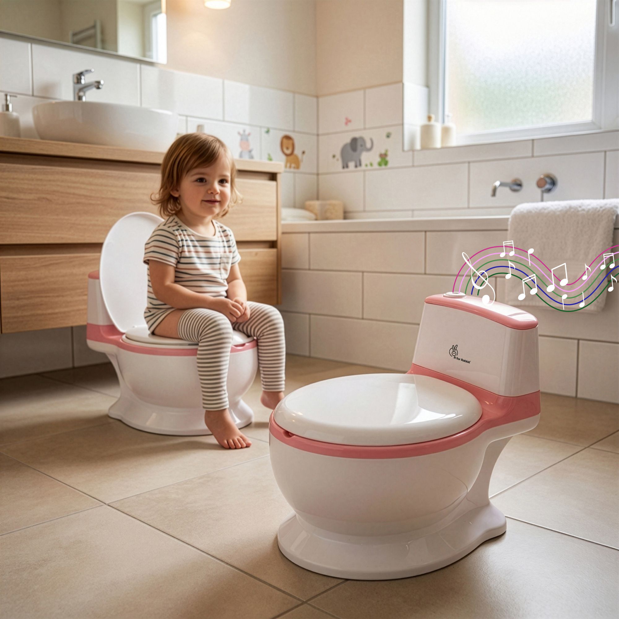 r for rabbit Little Grownup Tunes Potty Seat for 1–7 Years Kids, Adaptable Training Potty Seat-picture-11
