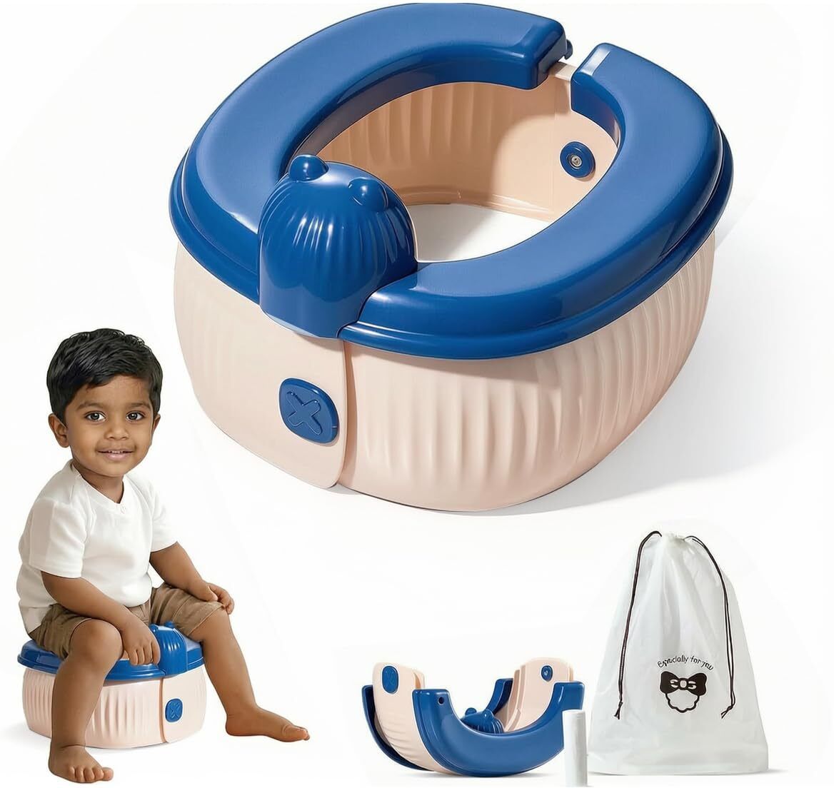 gustave Foldable Travel Potty for Kids Lightweight Portable Outdoor Toilet Use Potty Seat-picture-36