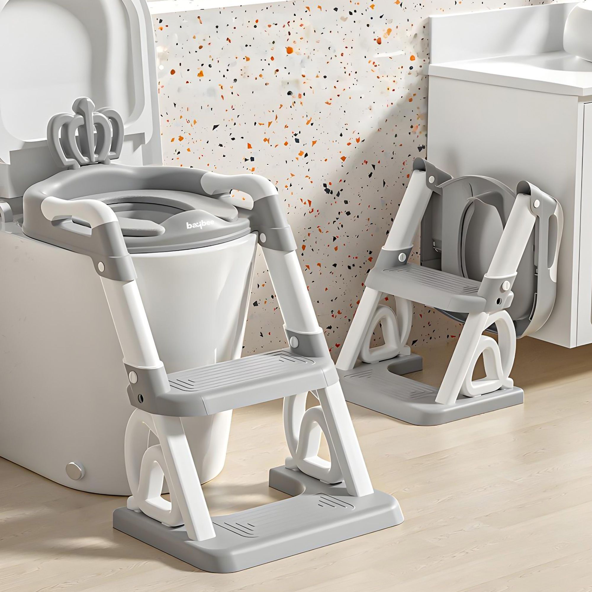 baybee Western Toilet Potty Seat with Ladder for Toddlers | Baby Potty Training Chair Potty Seat-picture-1