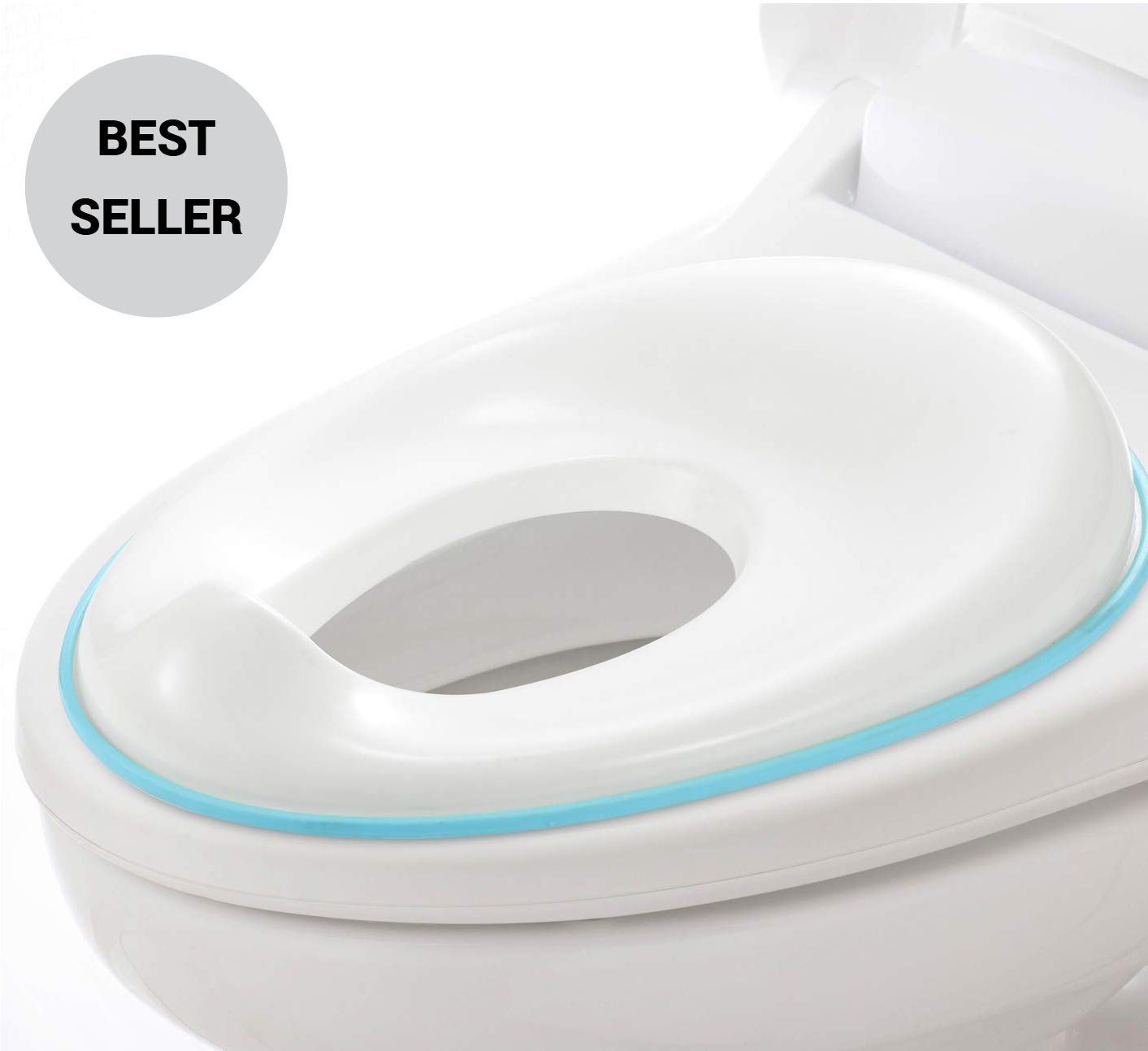 Blue Baby Toilet Training Seat with Soft Close Lid for Kids Bathroom Use Potty Seat-image-40