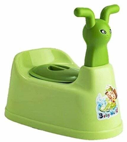 Potty Seat Cartoon Face with Removable Tray & Closing Lid Potty Box