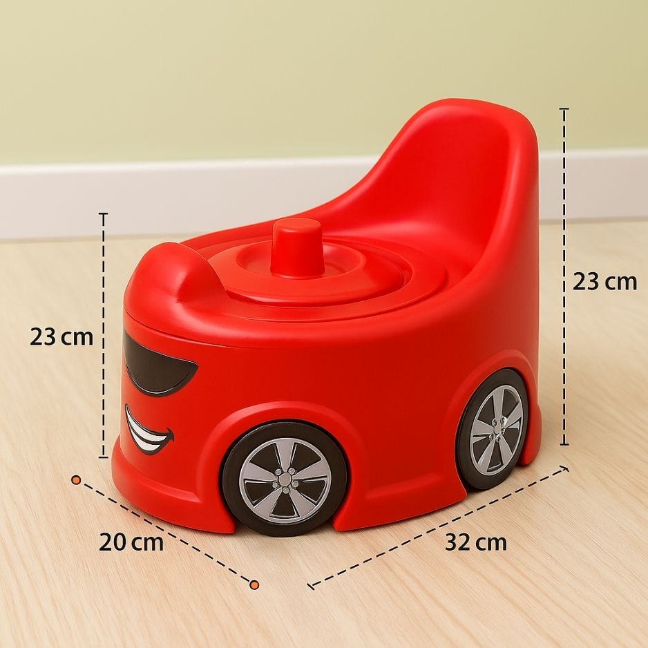 Car-Shaped Baby Potty Seat with High Backrest for Safe & Fun Toilet Training Potty Box