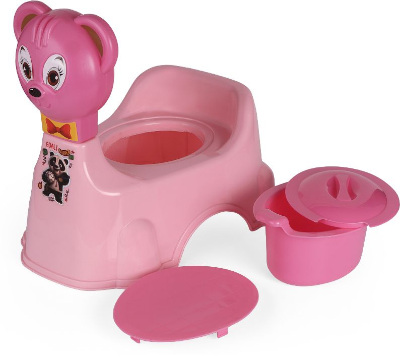 Panda Shaped Baby Potty Training Seat | Kids Toilet Trainer | Classic Pink Potty Seat-image-15