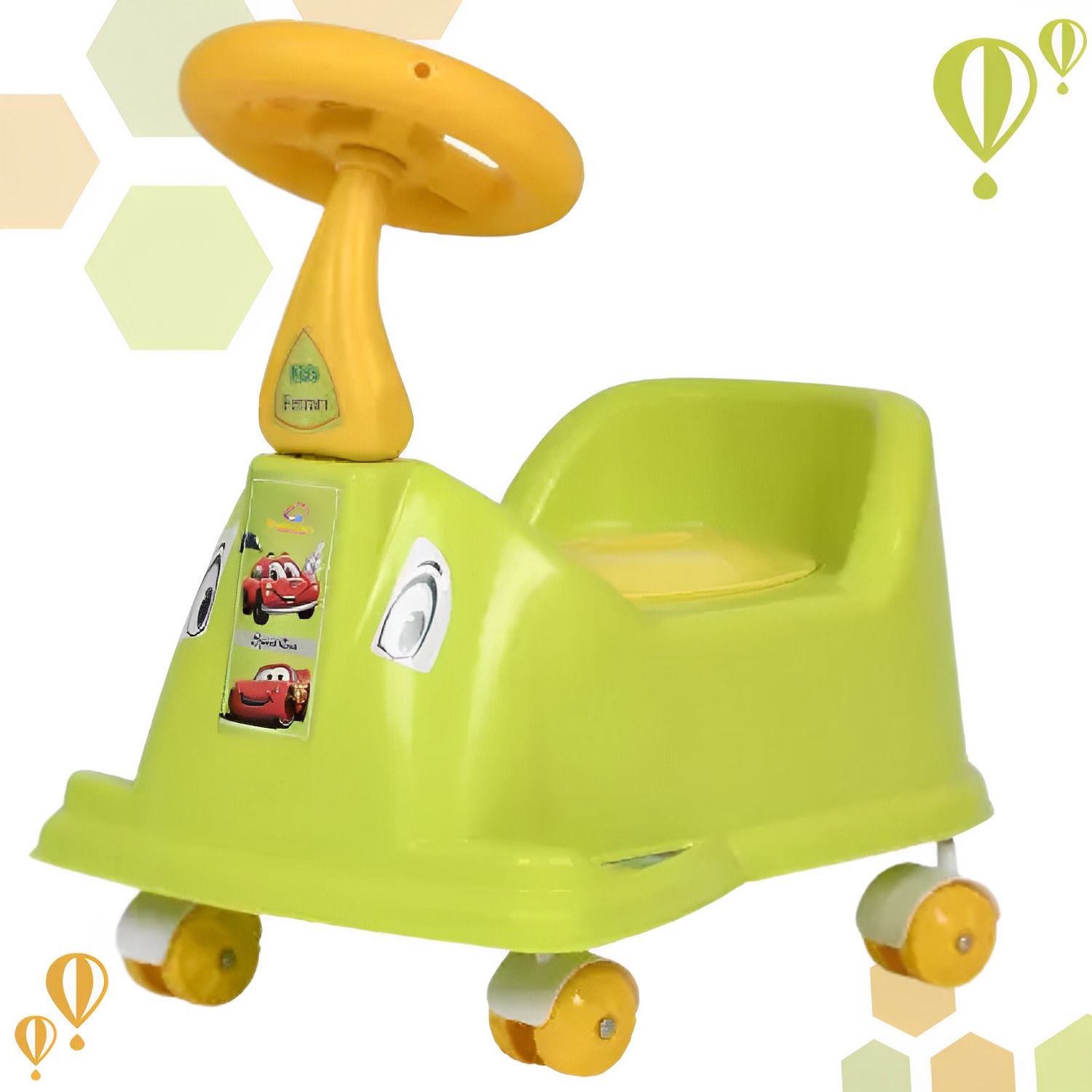Rider Potty Chair with Wheels and Removable Tray with Cover Handle bar Potty Box