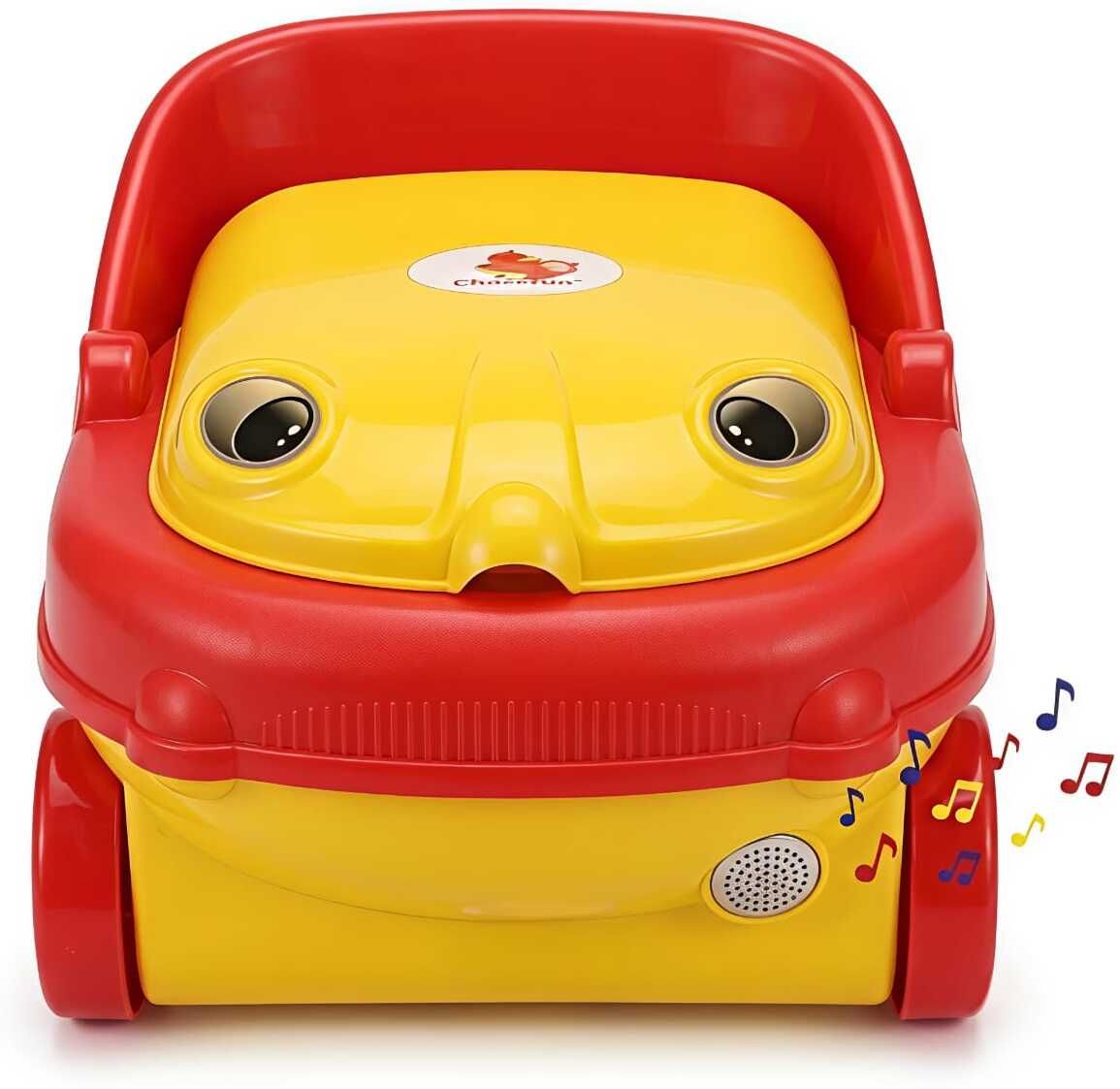 Musical Car Shape Baby Potty Training Seat with Removable Bowl, High Back Rest Potty Box-image-39
