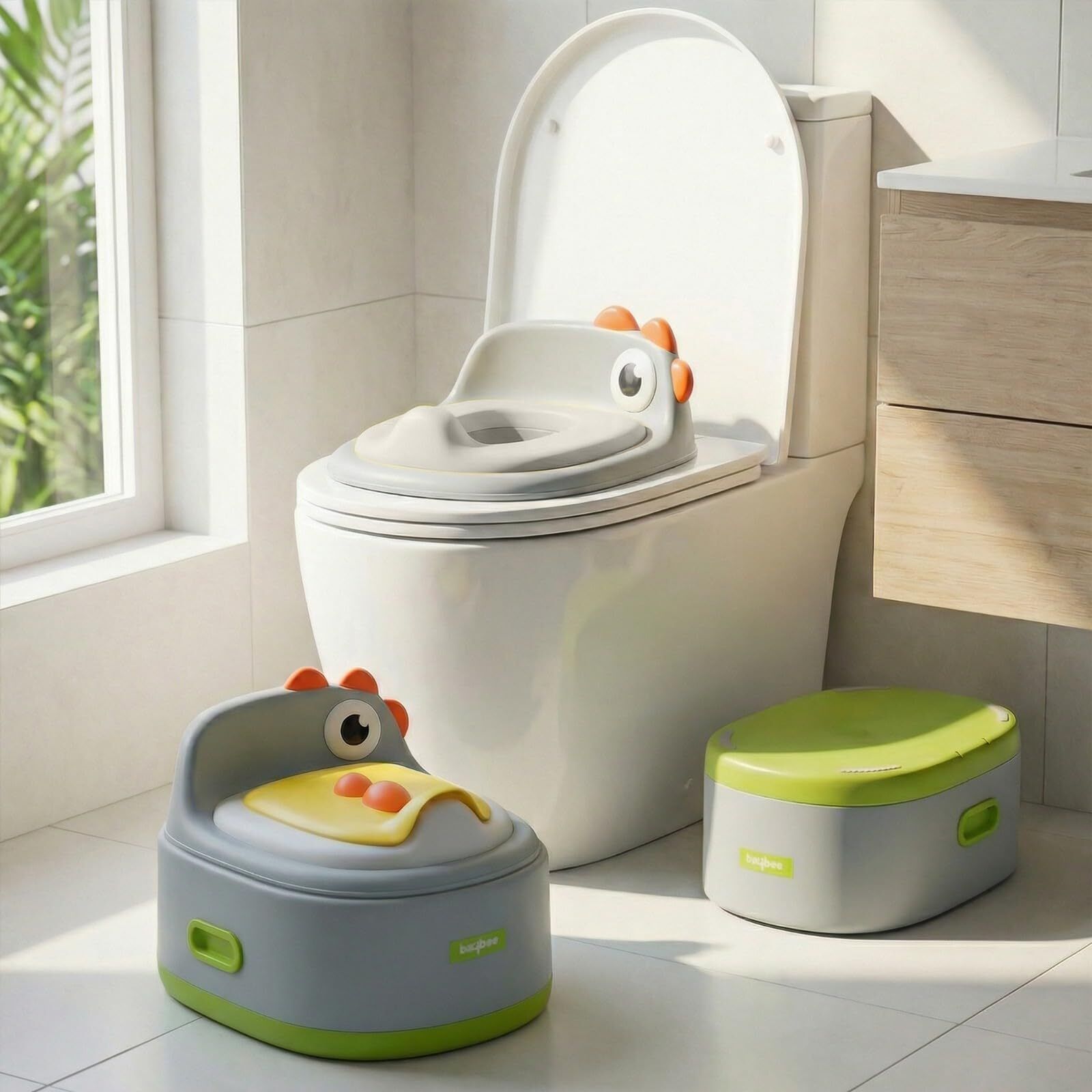 baybee Baby Potty Training Toilet Seat Anti-Slip Base & LED Lights Convertible Toddler Potty Seat-picture-19